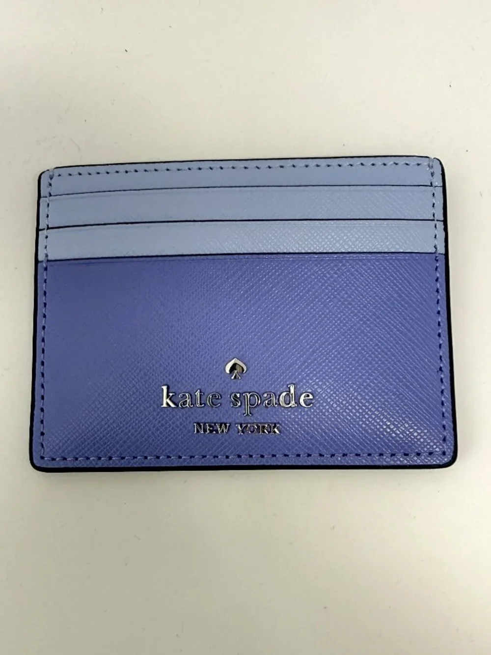 Kate Spade Madison Colorblock Saffiano Cardholder Evening Blue